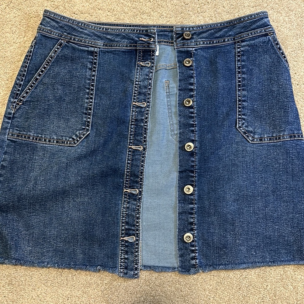 Liz Claiborne button down denim skirt 14 - Picture 5 of 9